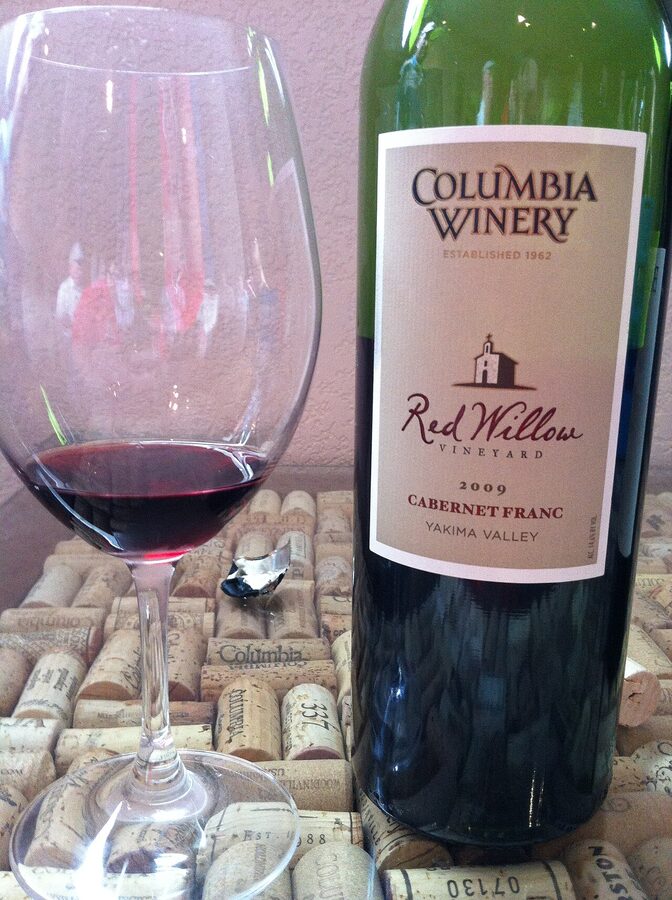 Cabernet Franc grape cluster on the vine