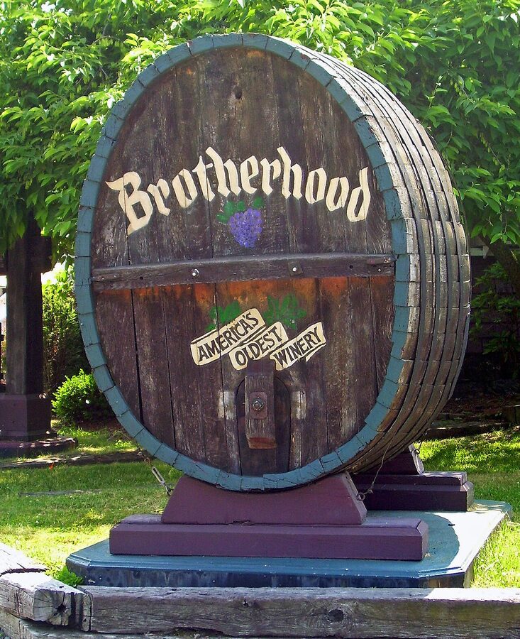 Brotherhood Winery sign in Washingtonville NY — America's oldest winery
