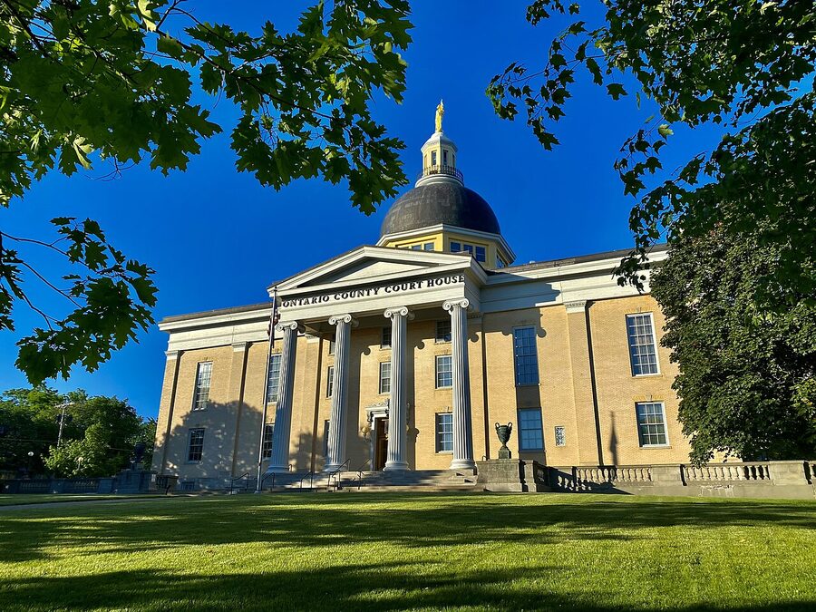 Ontario County Courthouse in downtown Canandaigua