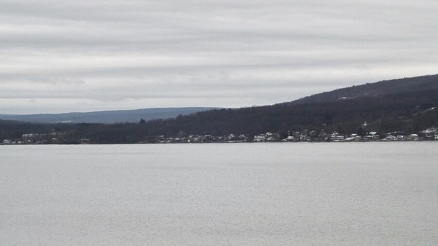 Keuka Lake from Penn Yan in autumn