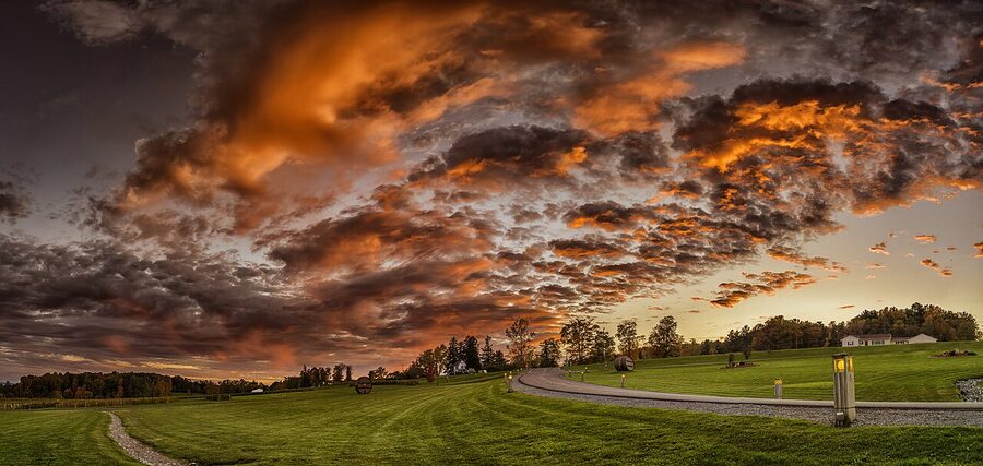 Sunset near Seneca Lake