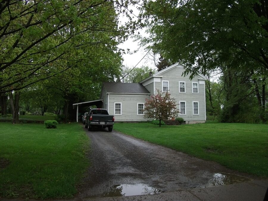 Burdett village above Seneca Lake, NY