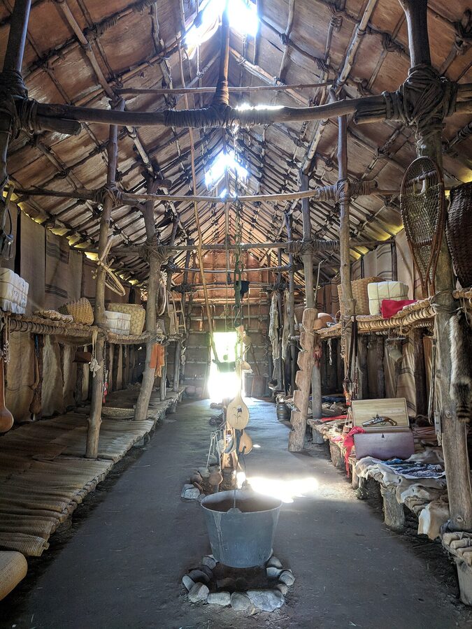 Recreated Seneca longhouse at Ganondagan