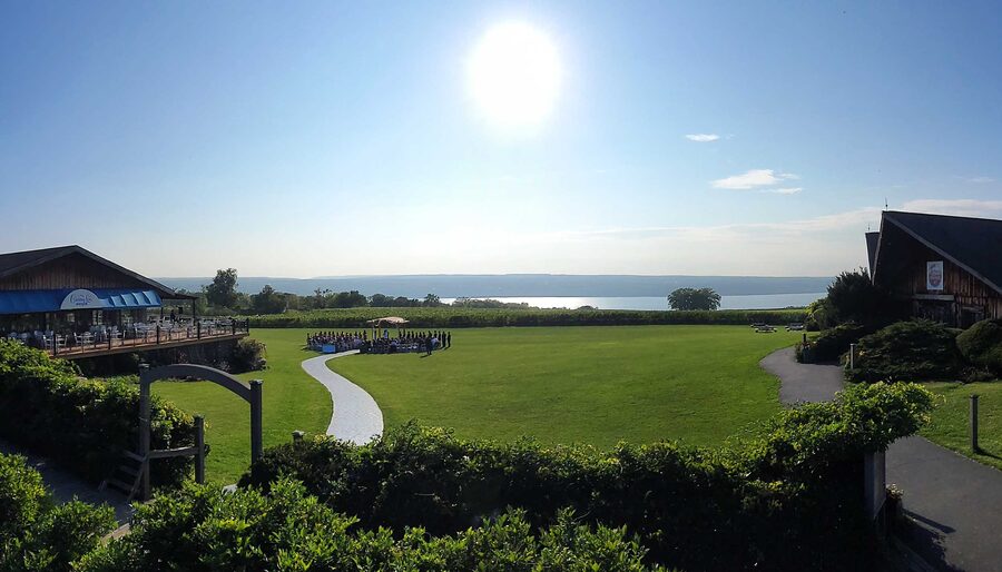 The Ginny Lee Cafe at Wagner Vineyards, set up for an event