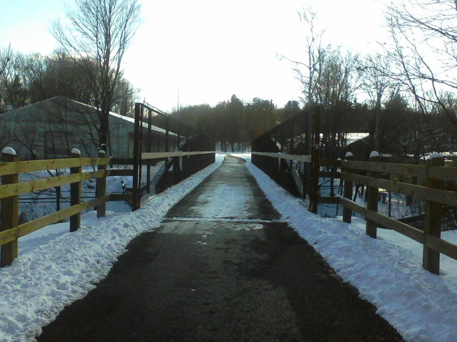 Hudson Valley Rail Trail Vineyard Bridge near New Paltz NY
