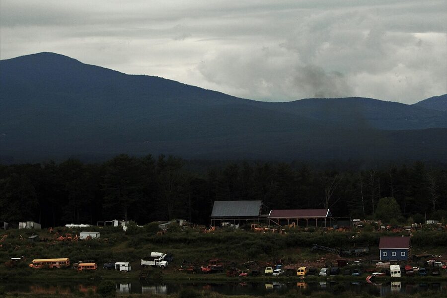 View of the Catskill Mountains from Greenville NY in the upper Hudson Valley