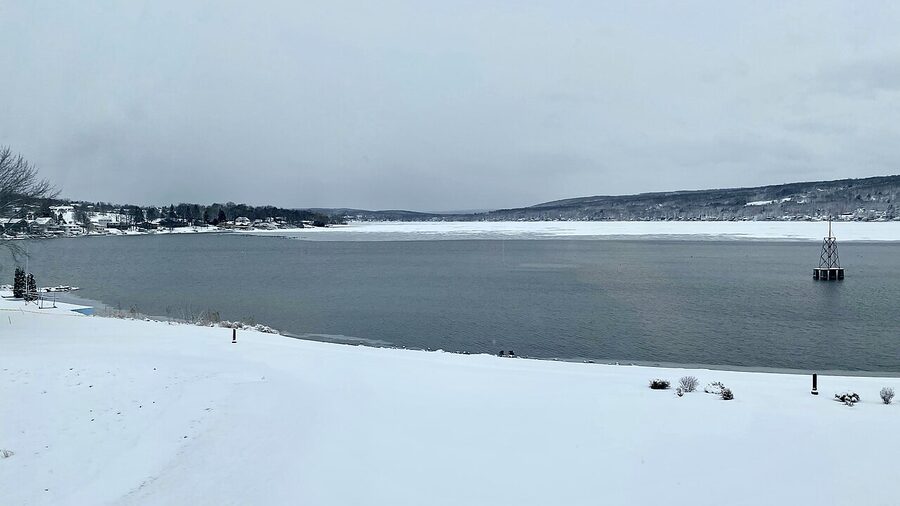 Keuka Lake from Penn Yan in late winter