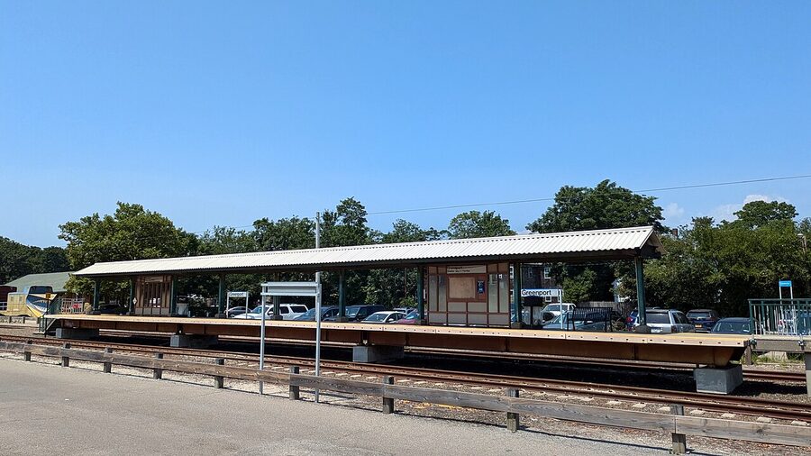 Greenport LIRR station end of the Greenport Branch