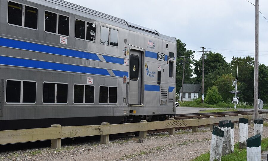 LIRR train at Greenport station, North Fork terminus