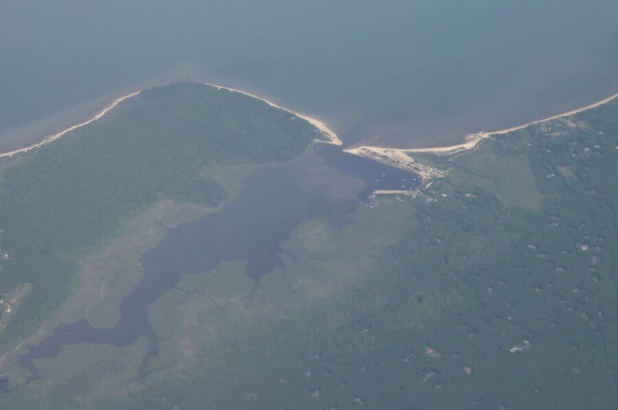 Peconic River in Riverhead at the start of wine country