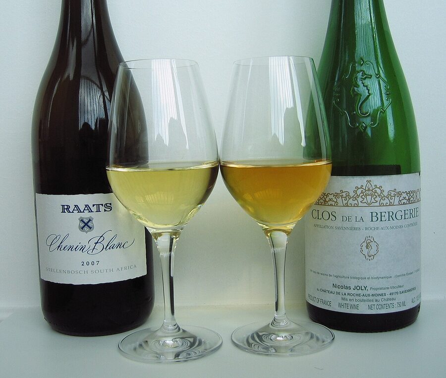 Two glasses of Chenin Blanc wine