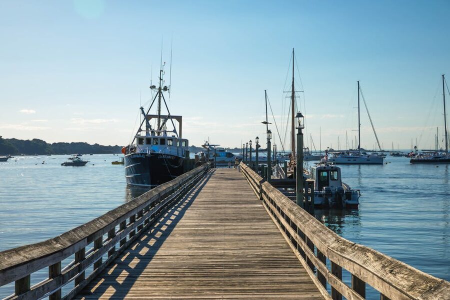 Port Jefferson Marina with docked boats