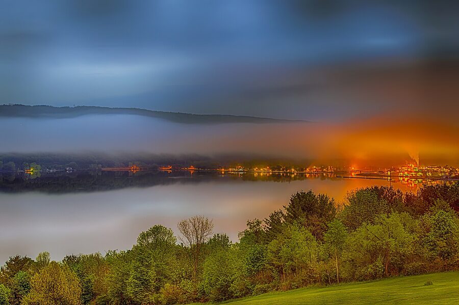 Seneca Lake in early summer, the view from the east shore