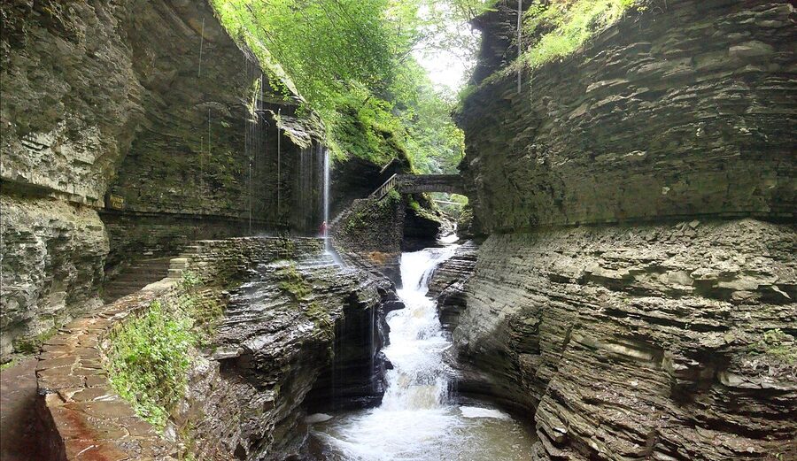 Watkins Glen State Park gorge panorama
