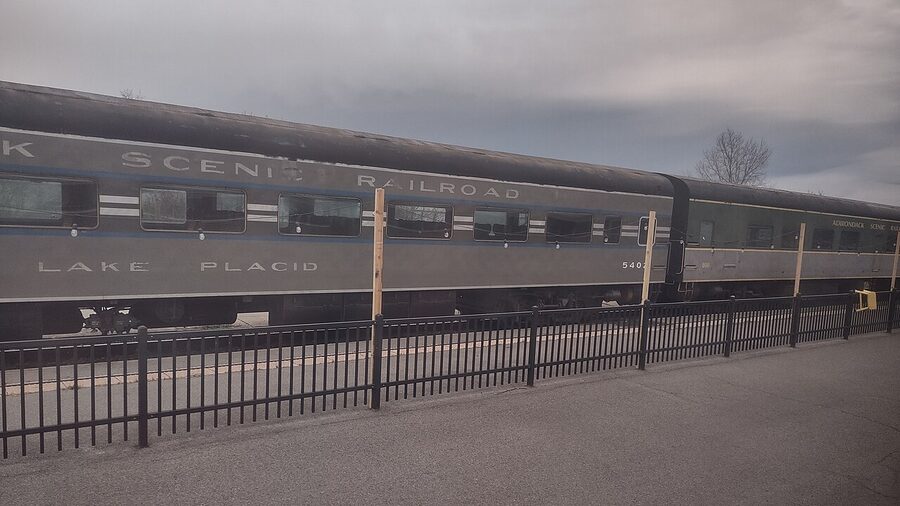 Adirondack Scenic Railroad train at Utica New York 2023
