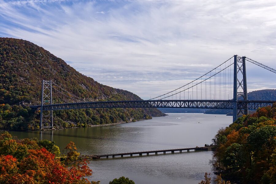 Bear Mountain Bridge spanning the Hudson River