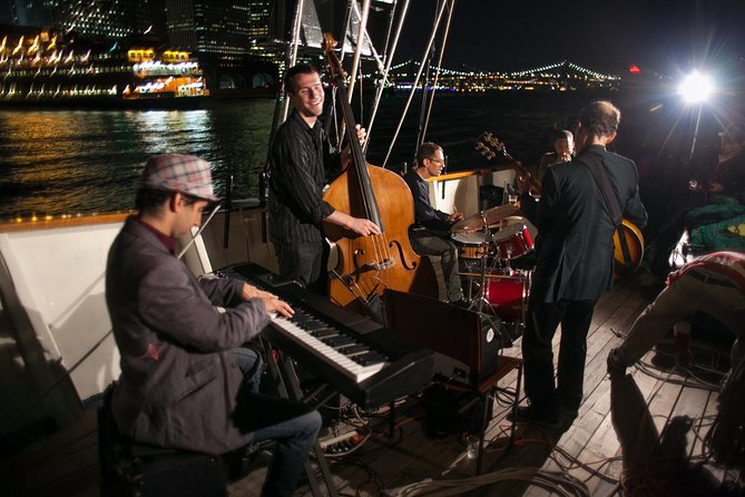 New York Harbor Wine and Jazz Sail aboard Clipper City - Lady Liberty from the harbor