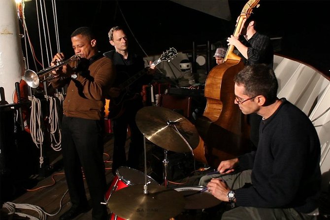 New York Harbor Wine and Jazz Sail aboard Clipper City - Sailing past Lower Manhattan and the Brooklyn waterfront